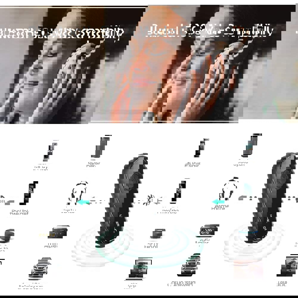 Car Adapter UGREEN CM279 (70304), Bluetooth 5.0, AUX, Black