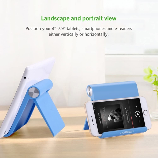 მობილურის დამჭერი UGREEN LP106 (30390) Adjustable Portable Stand, Multi-Angle, Blue