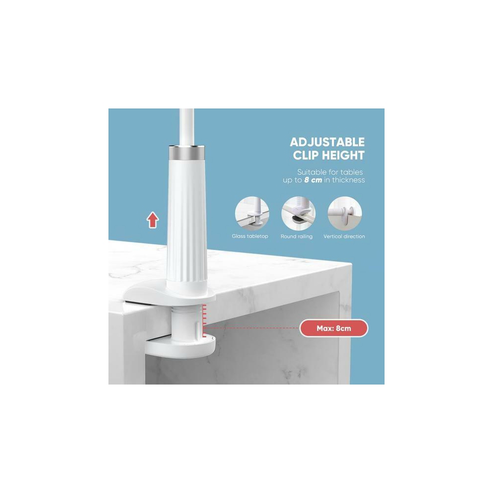 მობილურის დამჭერი UGREEN LP113 (20113), Universal Holder With Flexible Long Arm, 120cm, White