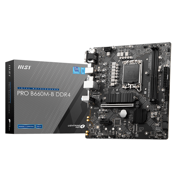 დედა დაფა MSI Pro B660M-B, LGA 1700, DDR4, 64GB