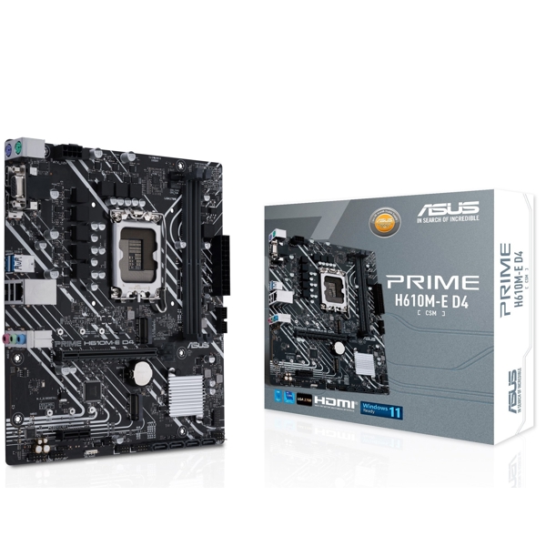 დედა დაფა Asus Prime H610M-E D4, LGA 1700, DDR4, 64GB