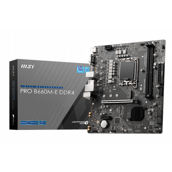 დედა დაფა MSI PRO B660M-E, LGA 1700, DDR4, 64GB