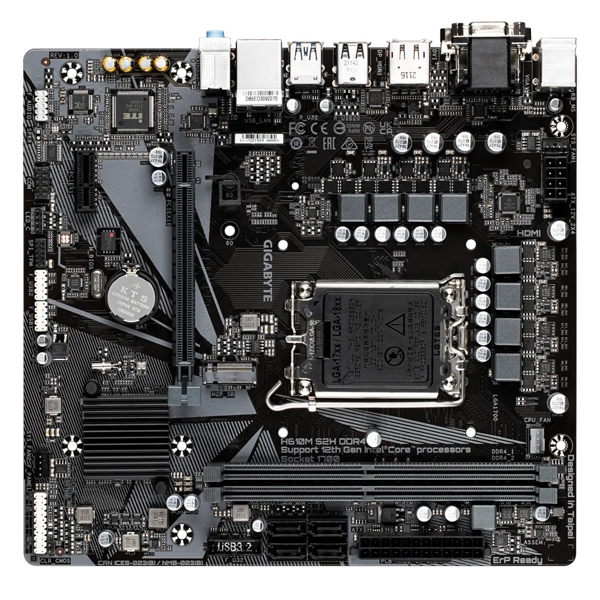 დედა დაფა Gigabyte H610M S2H, LGA 1700, DDR4, 64GB