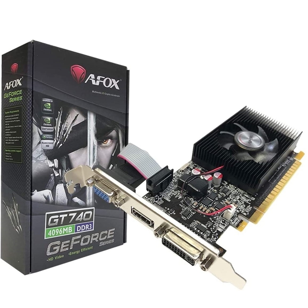 ვიდეო დაფა Afox Geforce GT730, 4GB, 128bit, VGA, HDMI, DVI, Black