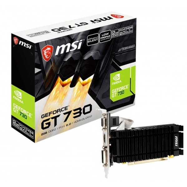 ვიდეო დაფა MSI GeForce GT730, 2GB, 64bit, VGA, HDMI, DVI-D, Black