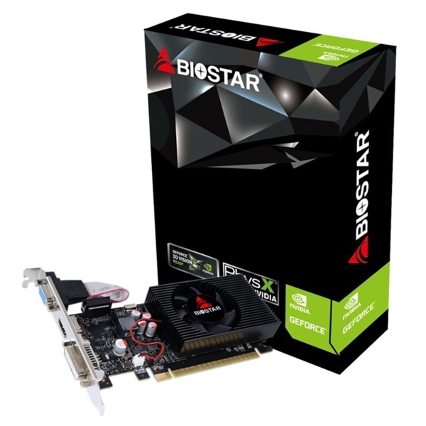 ვიდეო დაფა Biostar GeForce GT730, 2GB, 128bit, VGA, HDMI, DVI, Black