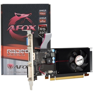 დედა დაფა Afox Radeon R5 220, 1GB, 64bit, D-SUB, DVI, HDMI, HDCP, Black