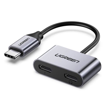 USB-C ადაპტერი UGREEN CM232 (60165) Type-C USB-C One-Two Converter, Gray