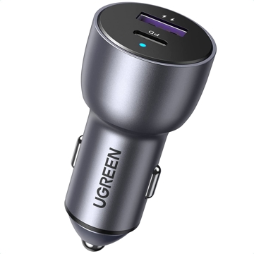 მობილურის დამტენი UGREEN CD213 (60980) 42.5W Car Charger, Type-C USB3.0, USB-C, Gray