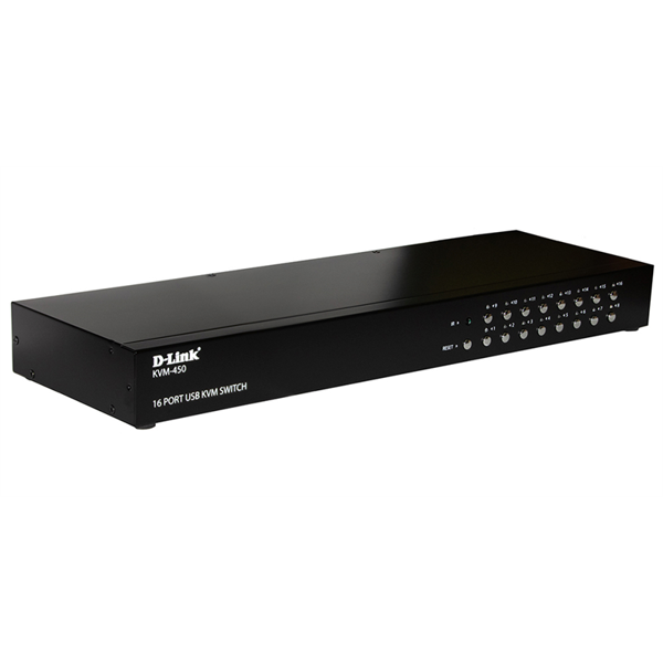 სვიჩი D-Link KVM-450/C1A, 16-Port, Switch, Black