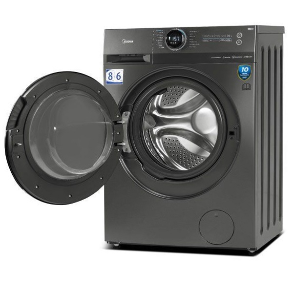 Midea MF200D80WB/T, 8Kg, A, 1400Rpm, 79Db, Inventer, Washing Machine, Titanium silver