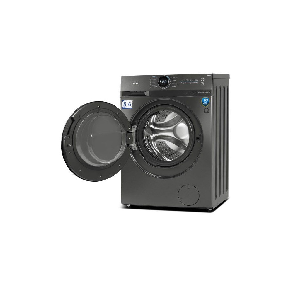 სარეცხი+საშრობი მანქანა Midea MF200D80WB/T, 8Kg, A, 1400Rpm, 79Db, inverter, Washing Machine, Titanium silver