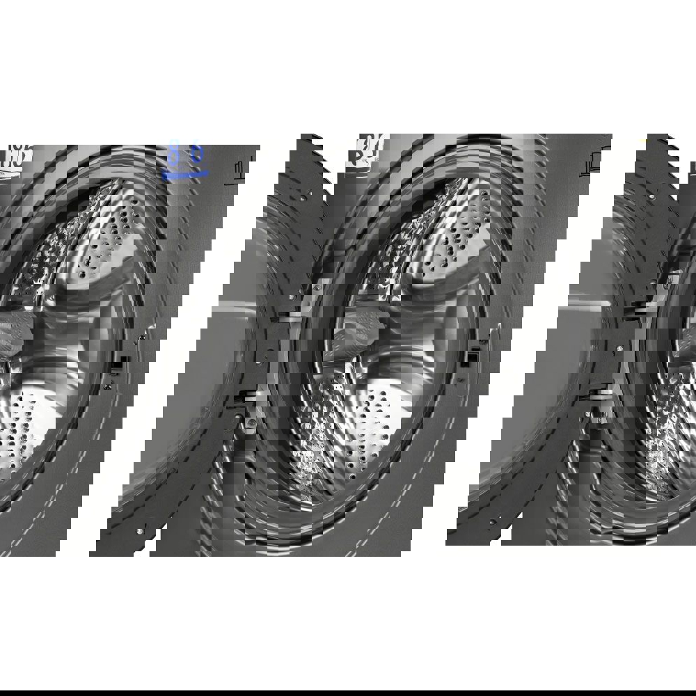 სარეცხი+საშრობი მანქანა Midea MF200D80WB/T, 8Kg, A, 1400Rpm, 79Db, inverter, Washing Machine, Titanium silver