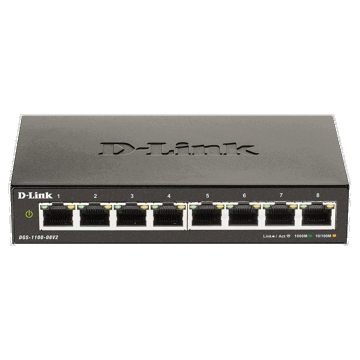 სვიჩი D-Link DGS-1100- 08V2/A1A, 8-Port Gigabit, Switch, Black