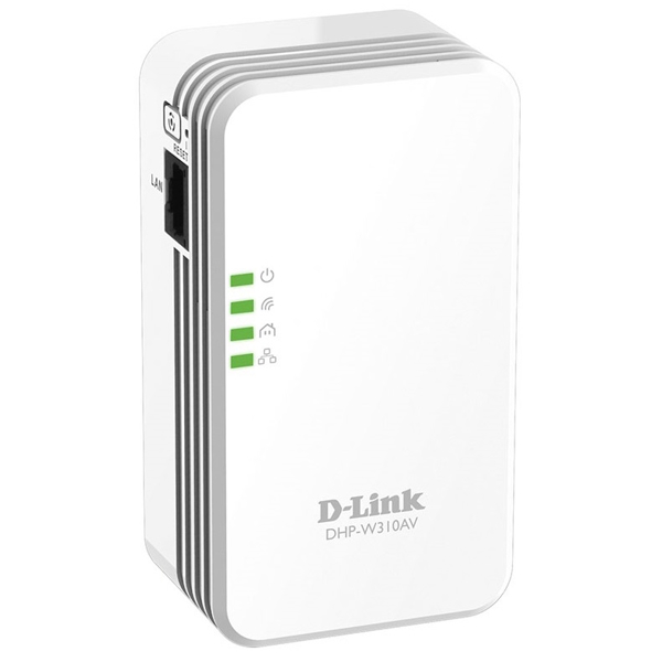 ინტერნეტის გადამცემი D-Link DHP- W310AV/C1A, 300Mbps, PowerLine Adapter, White