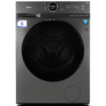 სარეცხი მანქანა Midea MF200W80WB/T, 8Kg, A+++, 1400Rpm, 76Db, Washing Machine, Inverter, Titanium Grey