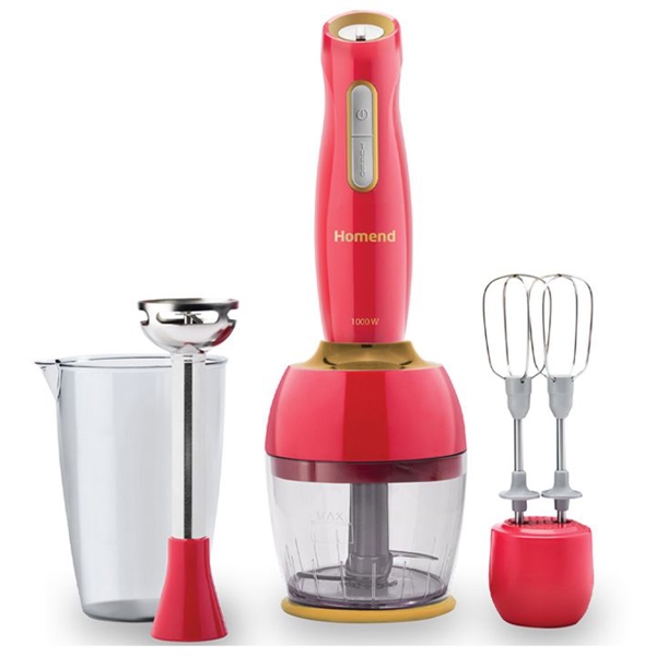 ხელის ბლენდერი Homend 1961H 1000W, 750ML, Blender, Red Gold