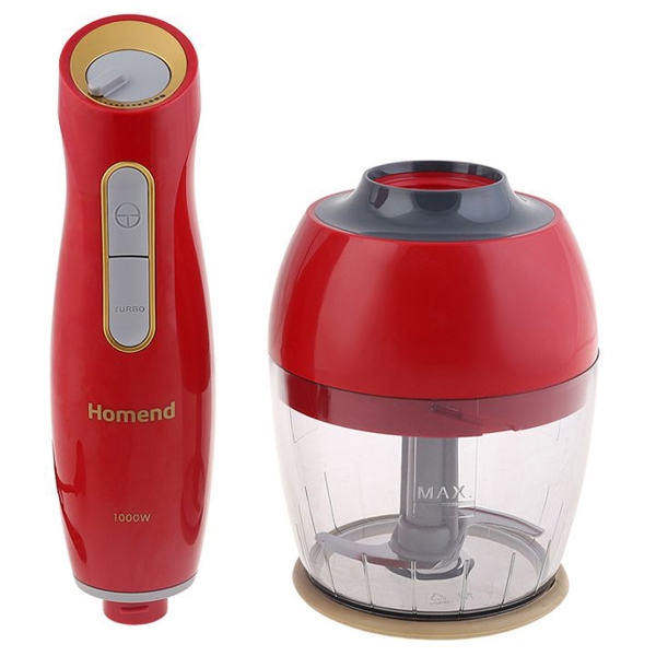 ხელის ბლენდერი Homend 1961H 1000W, 750ML, Blender, Red Gold
