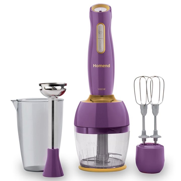 ხელის ბლენდერი Homend 1963H 1000W, 800ML, Blender, Purple Gold