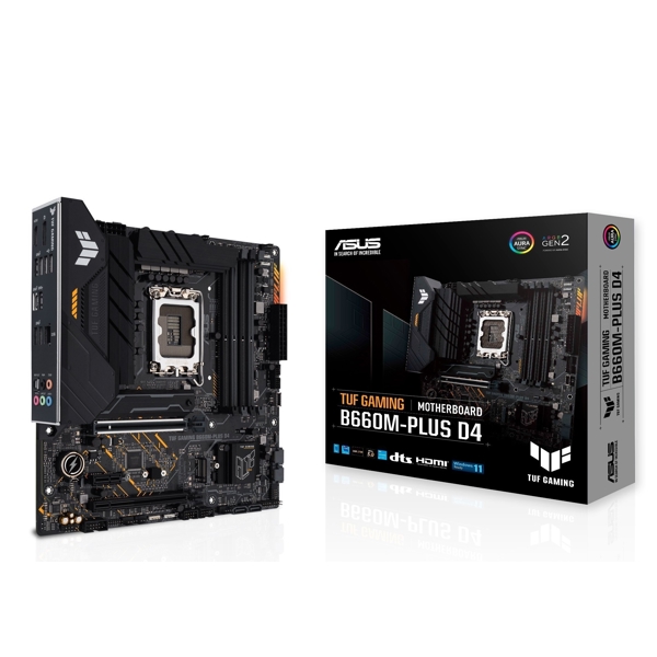 დედა დაფა Asus TUF B660M-PLUS D4, LGA 1700, DDR4, 128GB