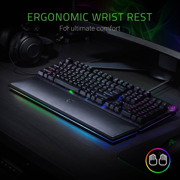 კლავაიტურა Razer RZ03-01871000-R3M1 Huntsman Elite, Wired, RGB, USB, Gaming Keyboard, Black