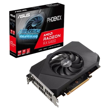 ვიდეო დაფა Asus 90YV0H91-M0NA00, Radeon RX 6400, 4GB, 64bit, HDMI, DP, Black