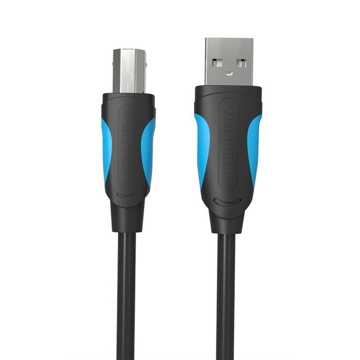 USB კაბელი Vention VAS-A16-B300  USB 2.0 Type A  to  USB 2.0 Type B, 3M, Black