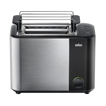 ტოსტერი Braun HT5010BK 1000W, Toaster, Silver/Black