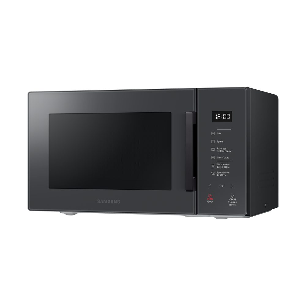 მიკროტალღური ღუმელი Samsung MG23T5018AC/BW, 2300W, 23L, Microwave Oven, Gray