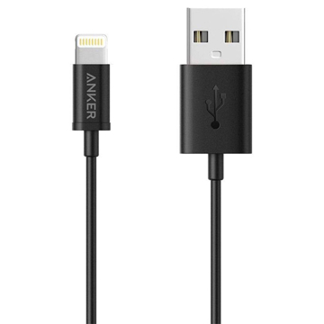 Anker A8012H12 PowerLine Select+ USB Cable with Lightning Connector, USB 2.0 to Micro USB Cable, 0.9m, Black