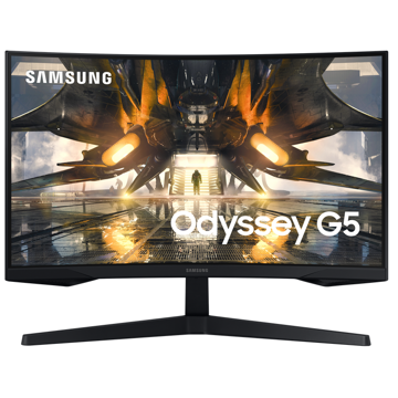 მონიტორი Samsung LS27AG550EIXCI 27", Curved Gaming Odyssey G5, VA, HDMI, DP, 3.5 jack, Black