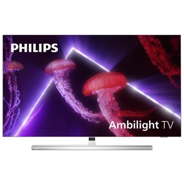 ტელევიზორი Philips 55OLED807/12, 55", 4K UHD, Smart TV, Android, HDMI, USB, Wifi, BT, Metal Silver