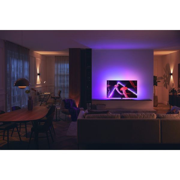 ტელევიზორი Philips 55OLED807/12, 55", 4K UHD, Smart TV, Android, HDMI, USB, Wifi, BT, Metal Silver