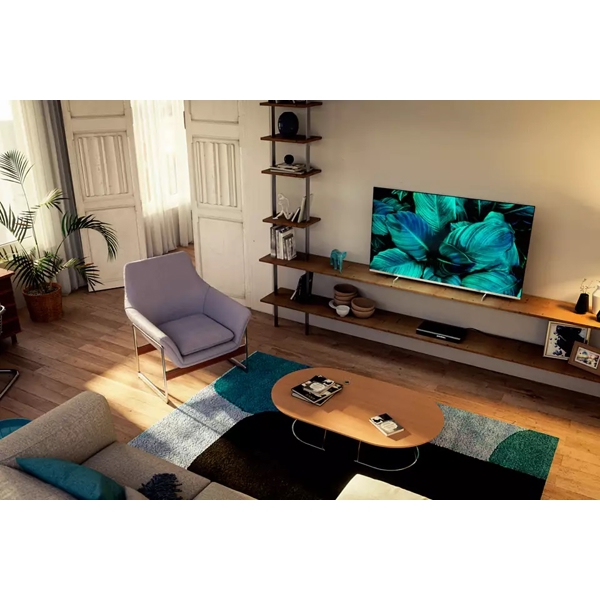 ტელევიზორი Philips 65PUS7556/12, 65", 4K UHD, Smart TV, HDMI, USB, Wifi, Light Silver