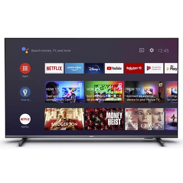 ტელევიზორი Philips 43PUS7906/12, 43", 4K UHD, Smart TV, Android, HDMI, USB, CI, RJ-45, Wifi, BT, Black
