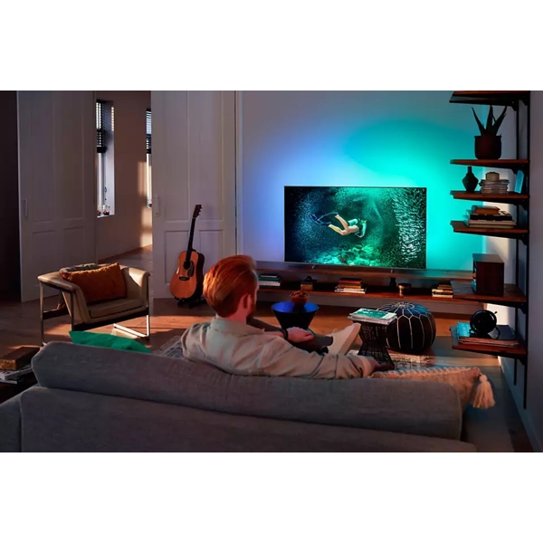 ტელევიზორი Philips 43PUS7906/12, 43", 4K UHD, Smart TV, Android, HDMI, USB, CI, RJ-45, Wifi, BT, Black