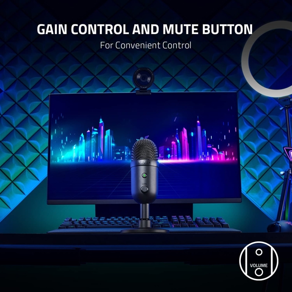 მიკროფონი Razer RZ19-04050100-R3M1 Seiren V2 X, Quartz Broadcast Microphone, USB, Black