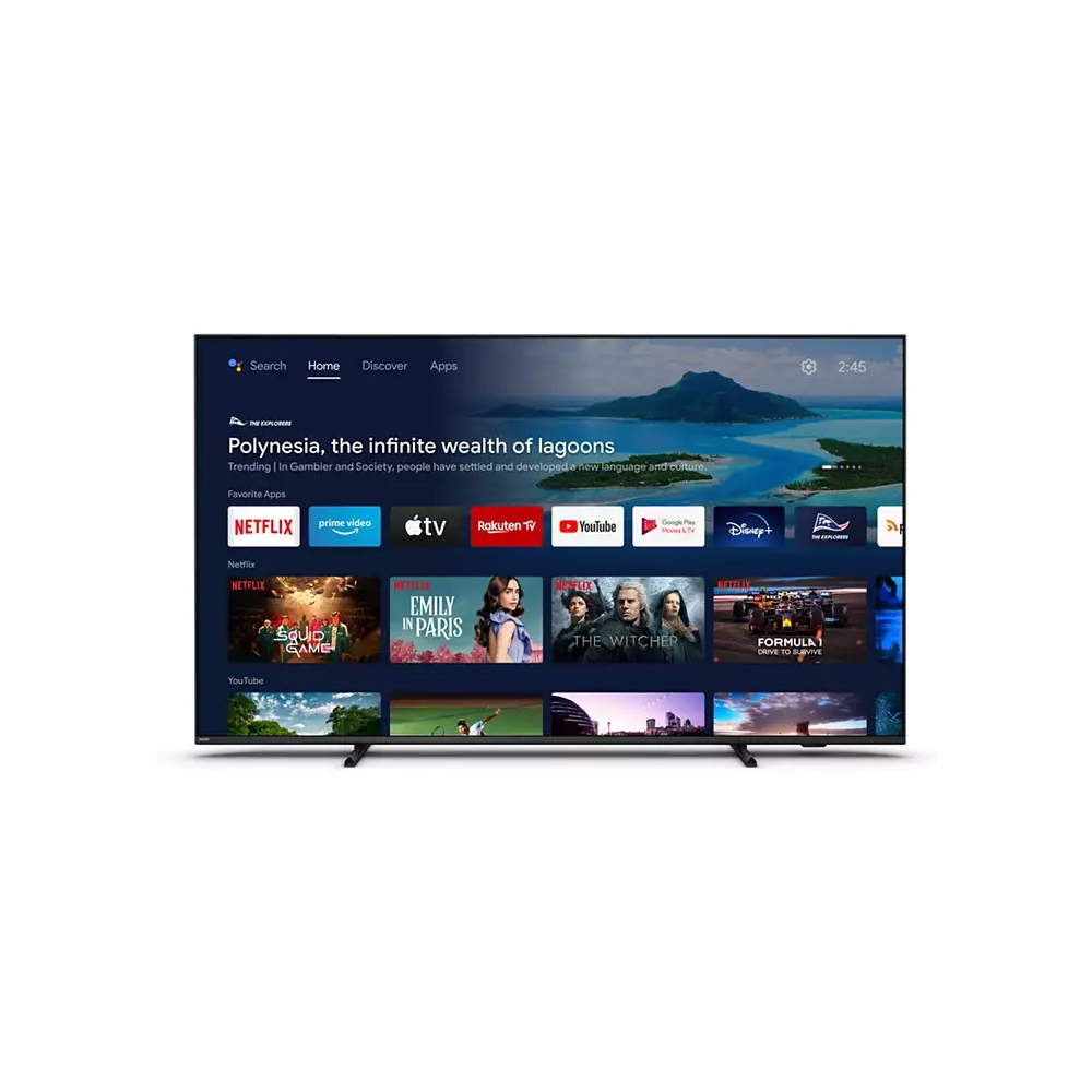 Philips 43PUS8007/12, 43", 4K UHD, Smart TV, Android, HDMI, USB, CI, RJ-45, Wifi, BT, Black