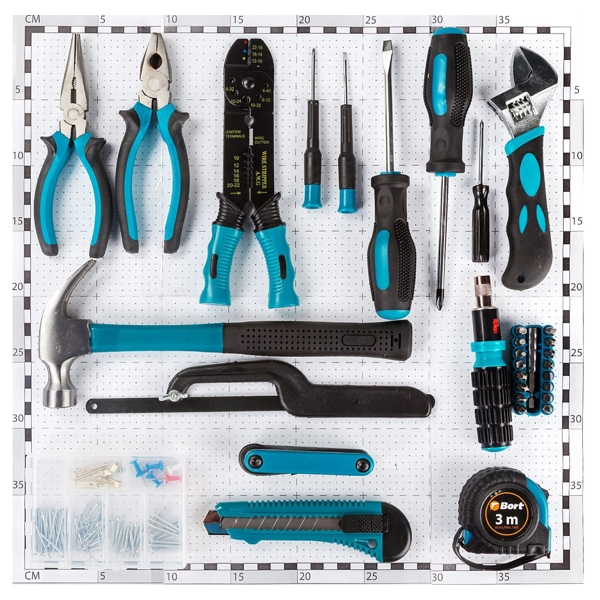 ხელსაწყოების ნაკრები Bort 91279040 BTK-160, 38Pcs Tool Set, Black