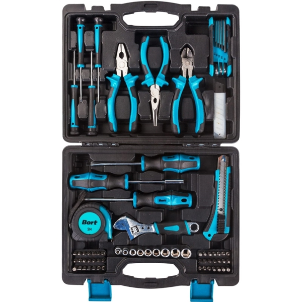 ხელსაწყოების ნაკრები Bort 91279149 BTK-82, 82Pcs Tool Set, Black