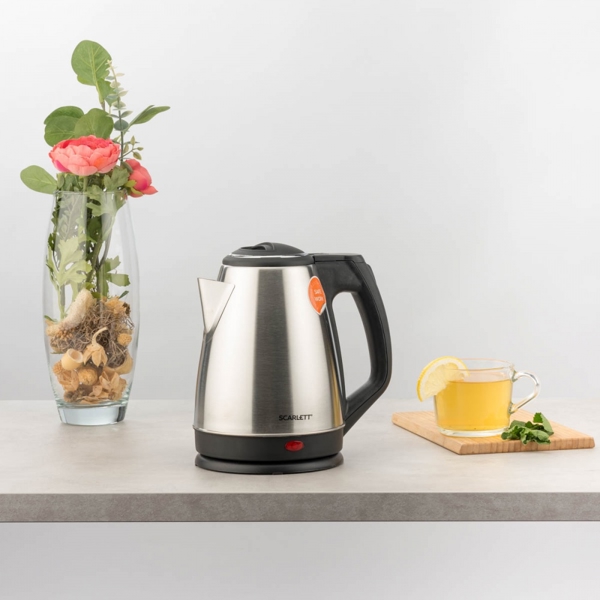 ელექტრო ჩაიდანი Scarlett SC-EK21S25, 1350W, 1.5L, Electric Kettle, Stainless Steel