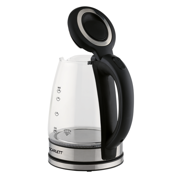 ელექტრო ჩაიდანი Scarlett SC-EK27G88, 1800W, 1.8L, Electric Kettle, Black