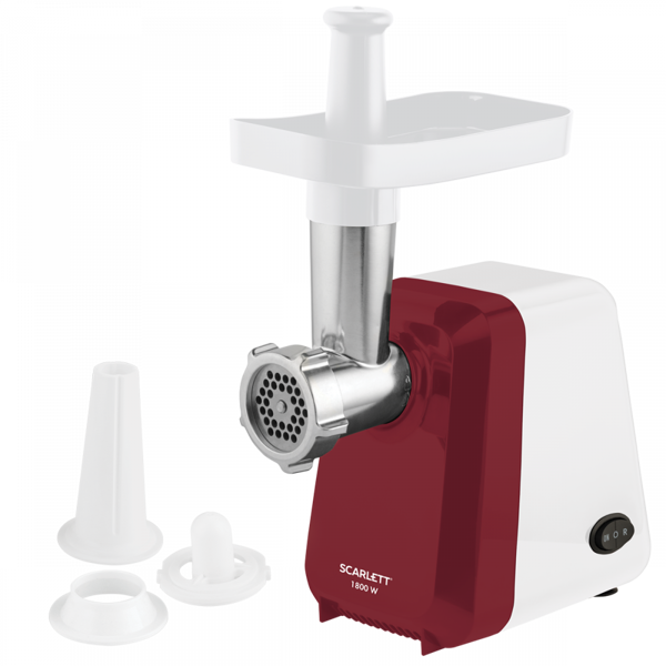 ხორცსაკეპი Scarlett SC-MG45S62, 1800W, Meat Grinder, White/Red