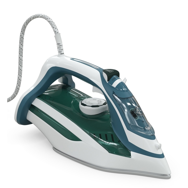 ორთქლის უთო Tesla IR300BL, 2400W, 350ML, Steam Iron, White/Blue