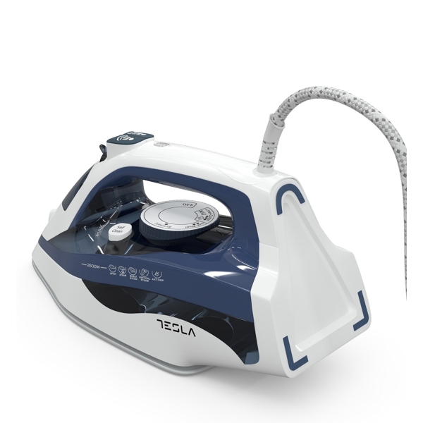 Tesla IR301BL, 2600W, 400ML, Steam Iron, White/Blue