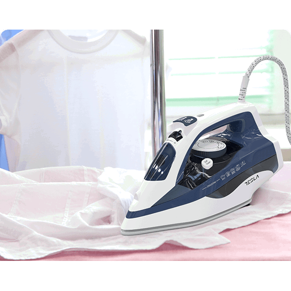 Tesla IR301BL, 2600W, 400ML, Steam Iron, White/Blue