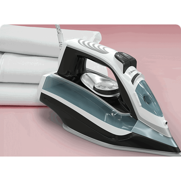 ორთქლის უთო Tesla IR302BL, 2400W, 380ML, Steam Iron, White/Black