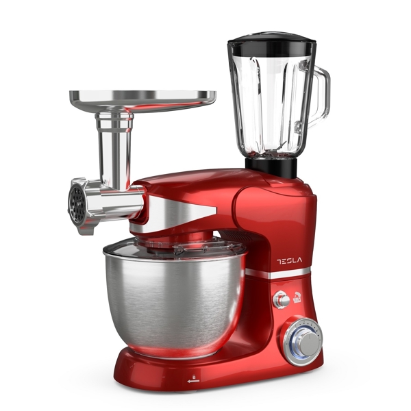 სამზარეულოს კომბაინი Tesla KR600RA, 5L,  Food Processor, Red