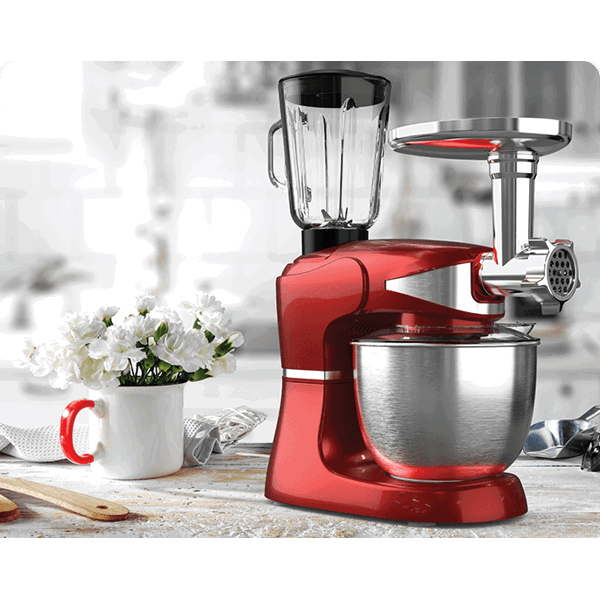 სამზარეულოს კომბაინი Tesla KR600RA, 5L,  Food Processor, Red