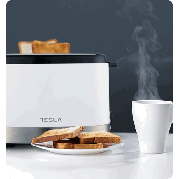 ტოსტერი Tesla TS300BWX, 800W, Toaster, White/Black